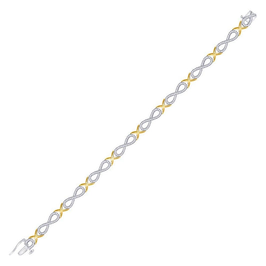 Two-tone Gold Diamond Bracelet