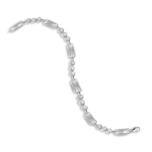 10K white gold diamond bracelet