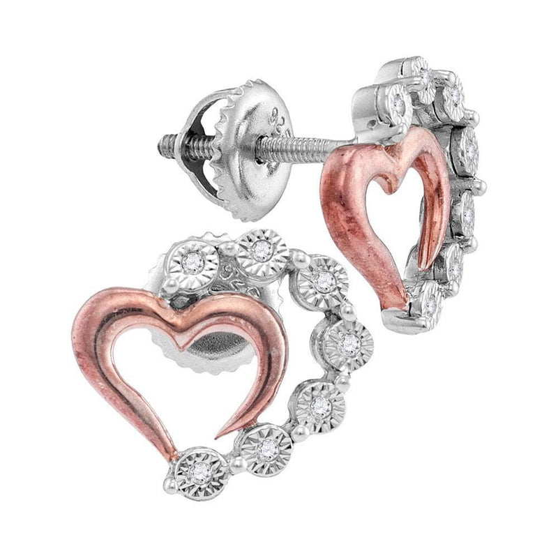 heart shaped diamond dangle earring
