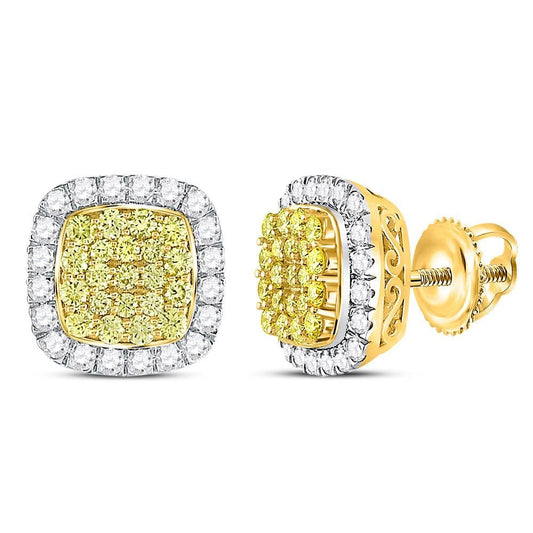 canary yellow diamond earrings