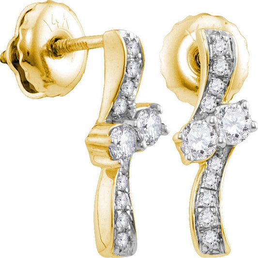 2-stone Hearts Earrings