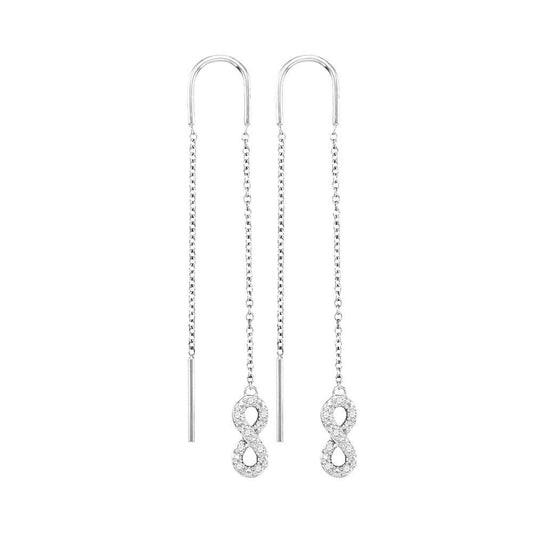 Diamond Threader Infinity Earrings