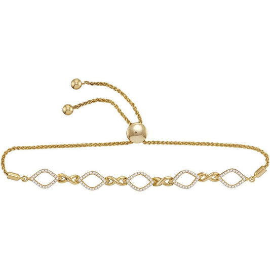 diamond bolo bracelet yellow gold