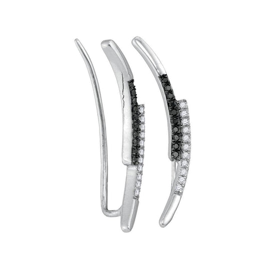 Diamond black Climber Earrings