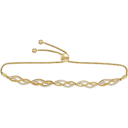 diamond bolo bracelet yellow gold