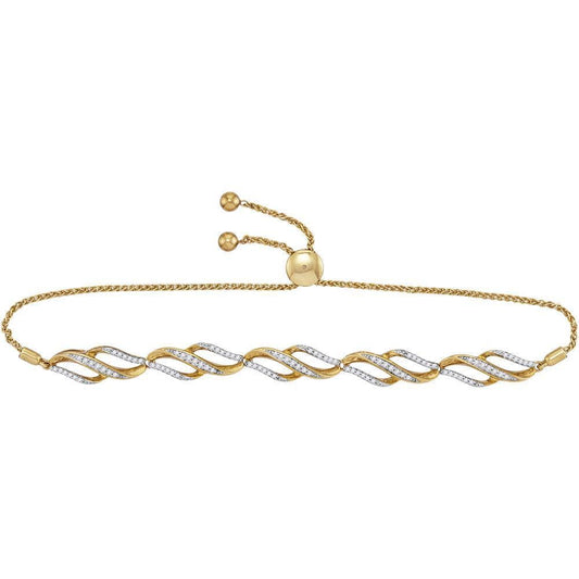 diamond bolo bracelet yellow gold