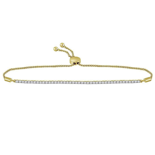 diamond bolo bracelet yellow gold