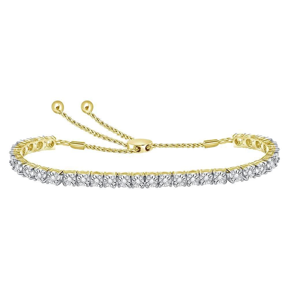 Gold Diamond Bolo Bracelet