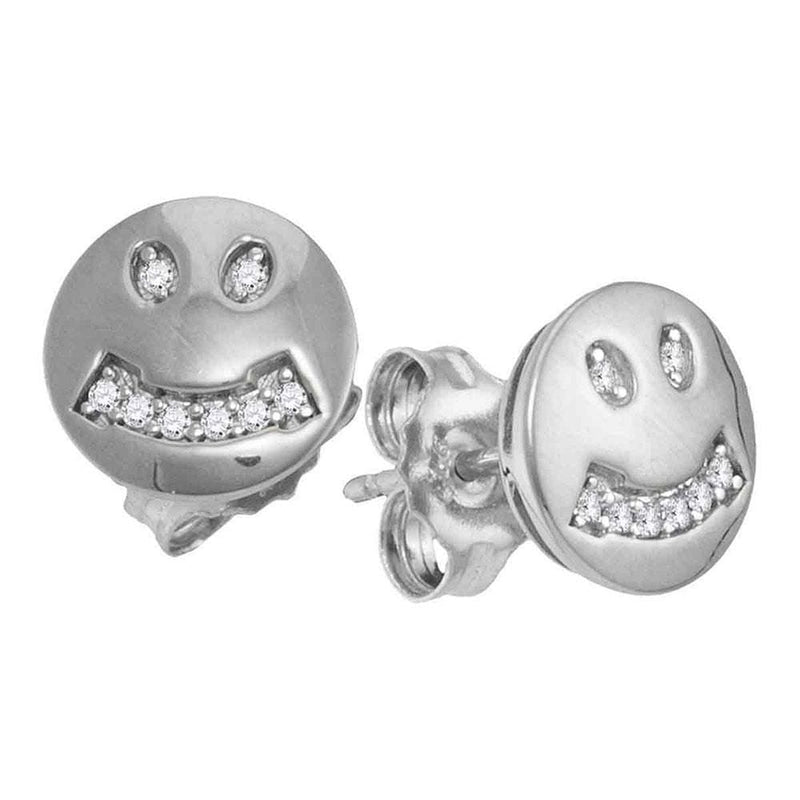 Diamond Smiley Face Earrings