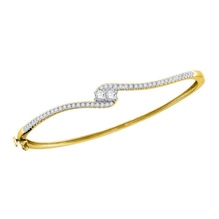 Yellow Gold Diamond bangle bracelet