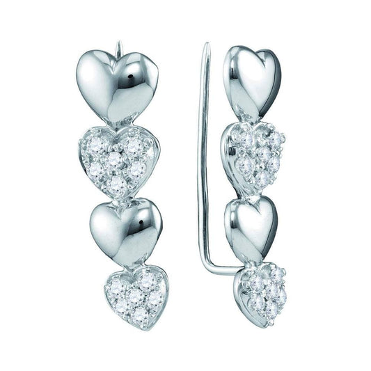 Heart Climber Earrings