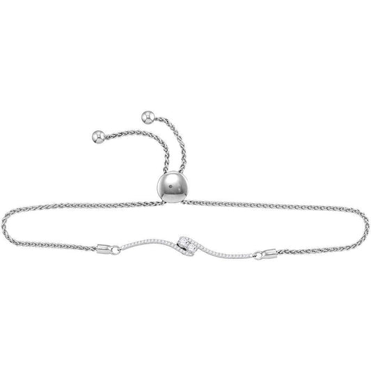 white Gold Diamond bolo bracelet
