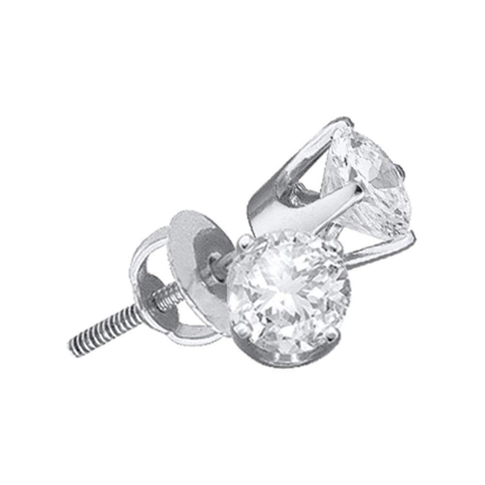 princess cut diamond solitaire stud earrings