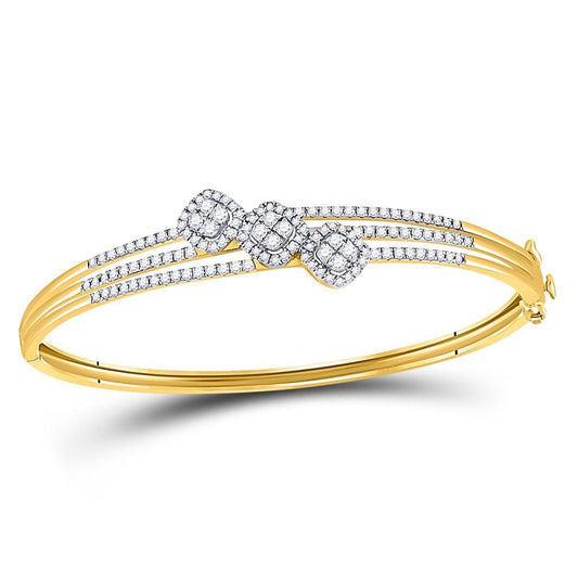 Yellow Gold Diamond bangle bracelet