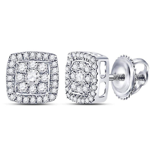cluster diamond earrings