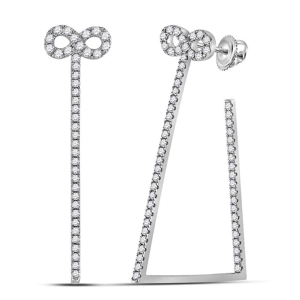 white gold hoop diamond earrings