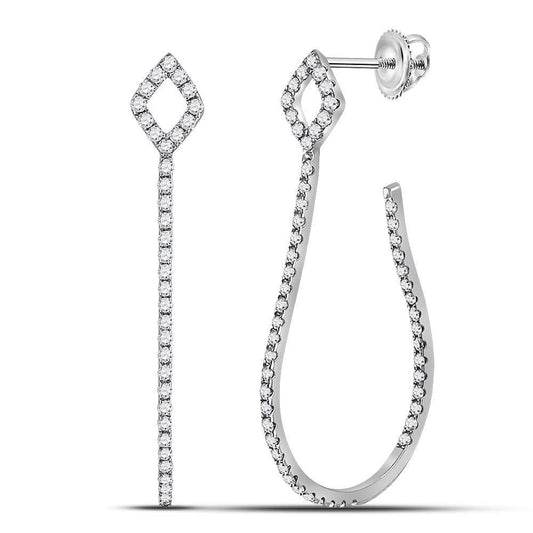 real diamond hoop earrings