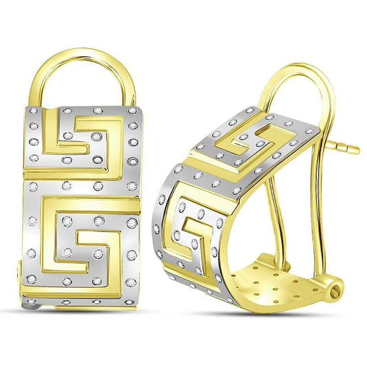 yellow gold hoop diamond earrings