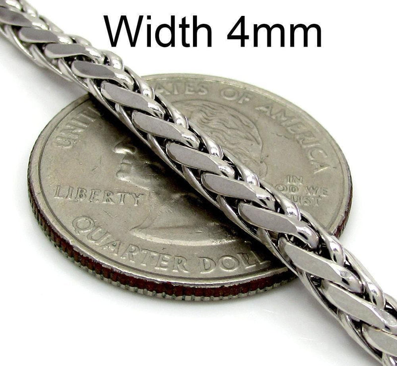 4MM White Gold Chain Necklace
