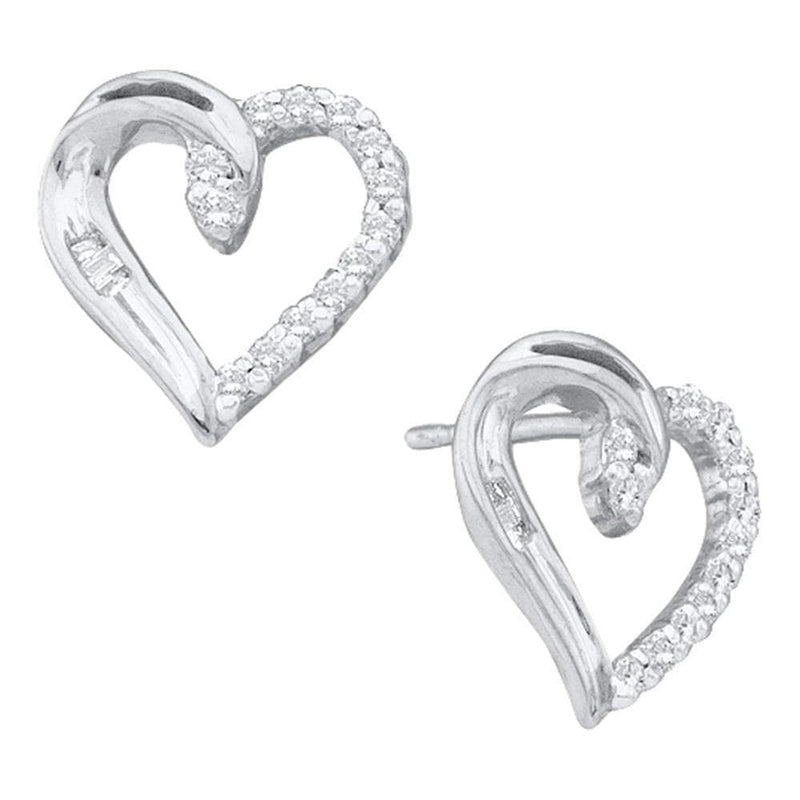 Diamond Heart stud Earrings