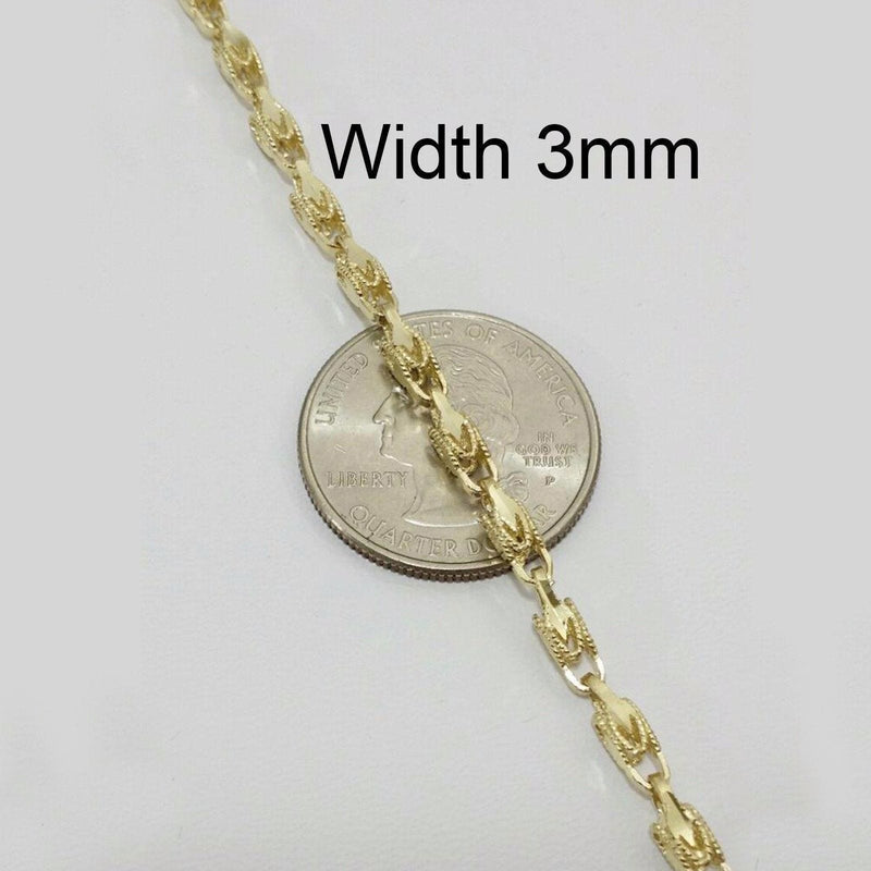 3MM 10k gold turkish chain