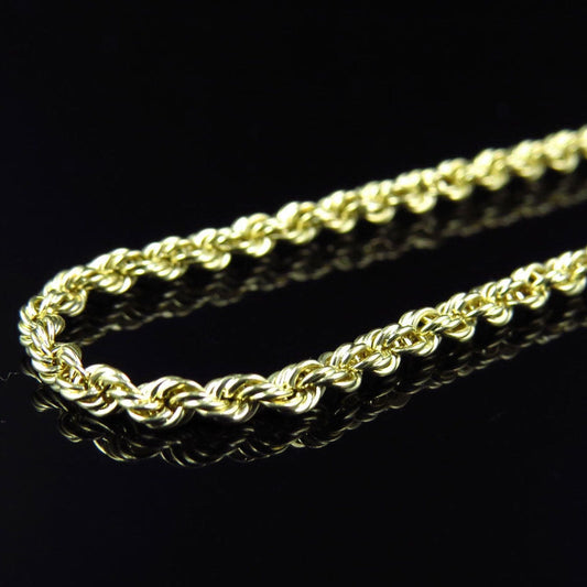 10K Yellow Gold Hollow Rope Chain