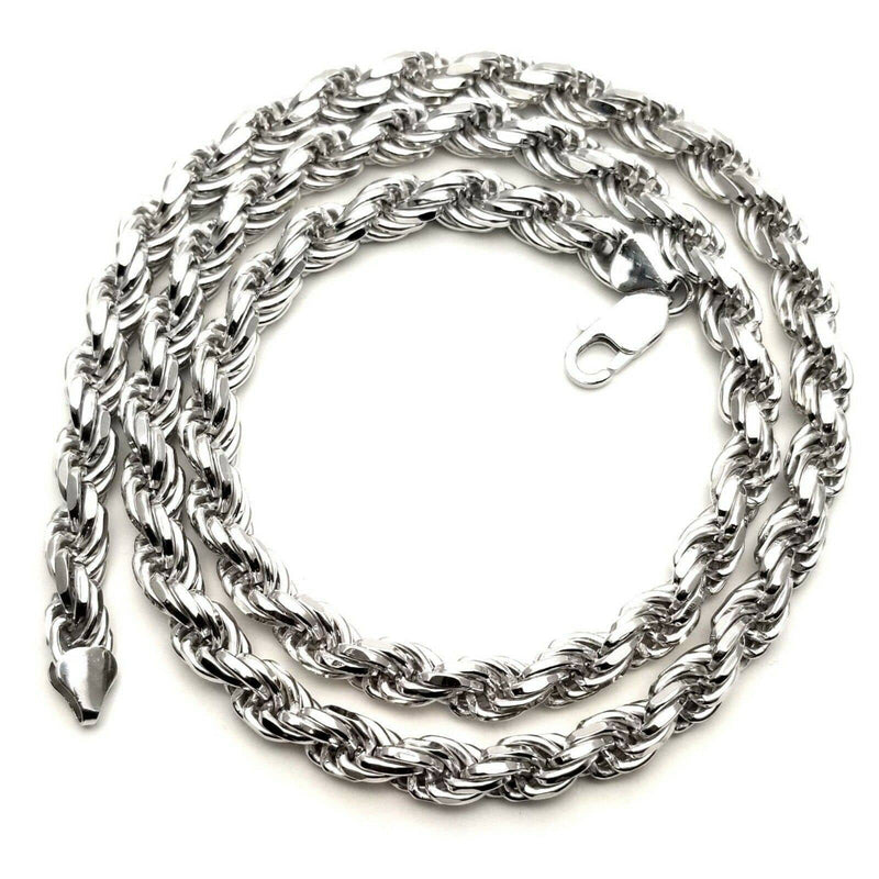 925 Sterling Silver 8MM Rope Chain Necklace – Jawa Jewelers