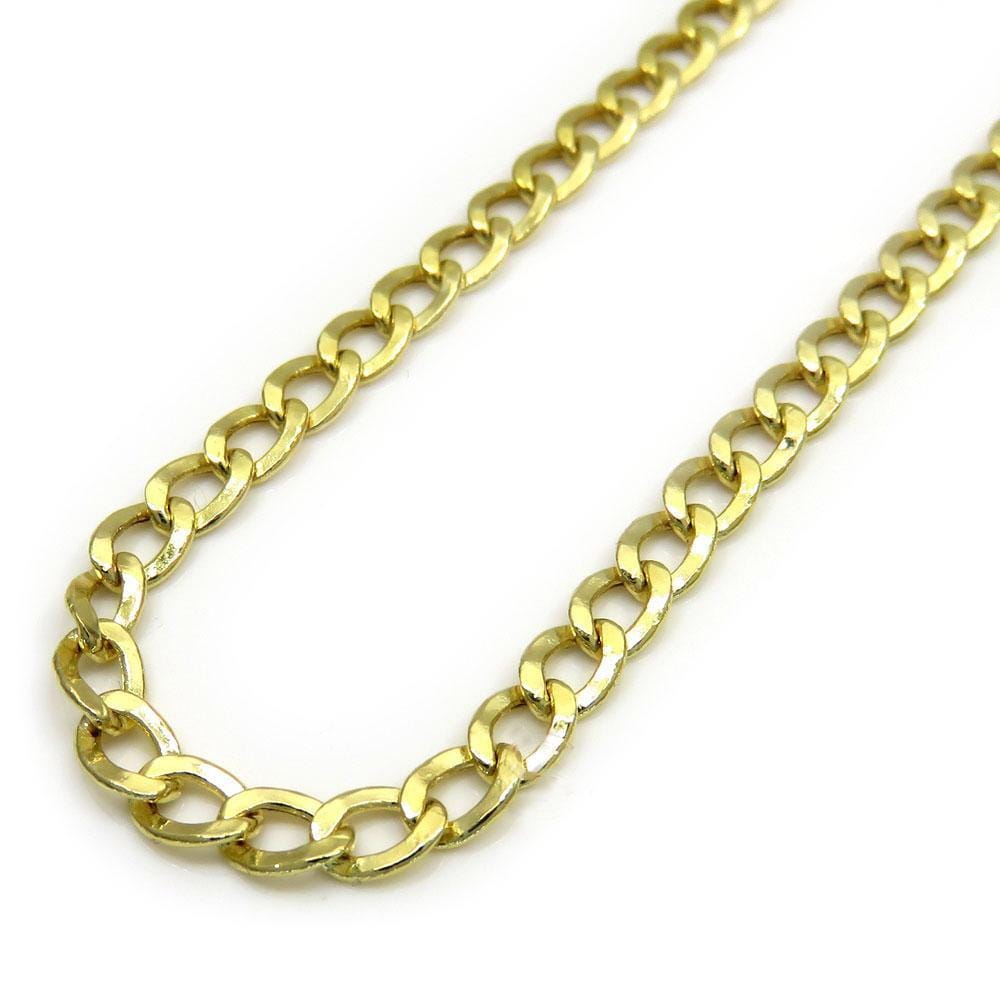 2MM 10K Yellow Gold Hollow Cuban Chain, Chain, Jawa Jewelers, Jawa Jewelers