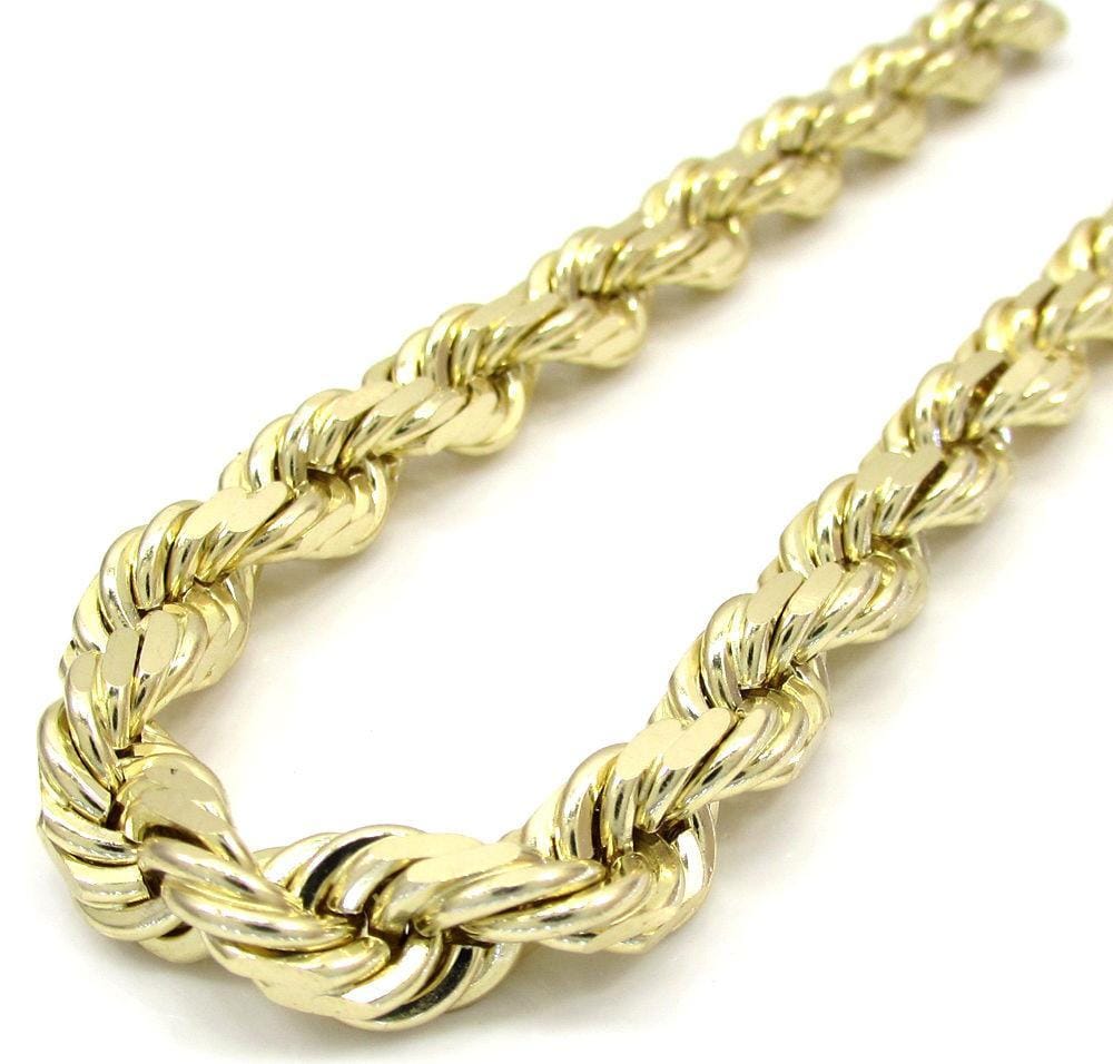 gold diamond cut rope bracelet