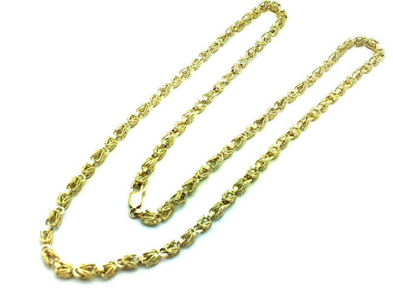 7MM Womens 10K Yellow Gold Turkish Style Link Chain Necklace 20"-28" Inches, Chain, Jawa Jewelers, Jawa Jewelers