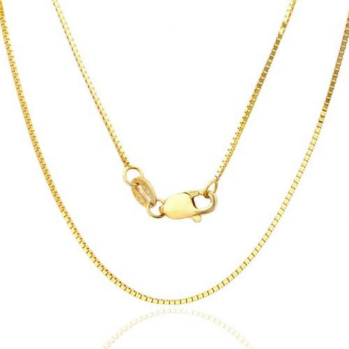 10K Yellow Gold 2.5MM Box Necklace Link Chain 16 to 24 Inches - Jawa Jewelers