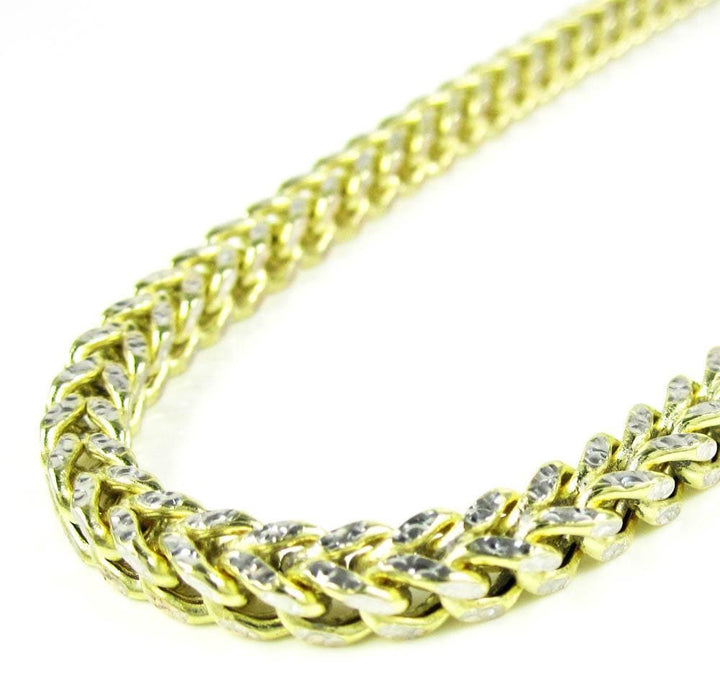 yellow Gold pave Franco Chain