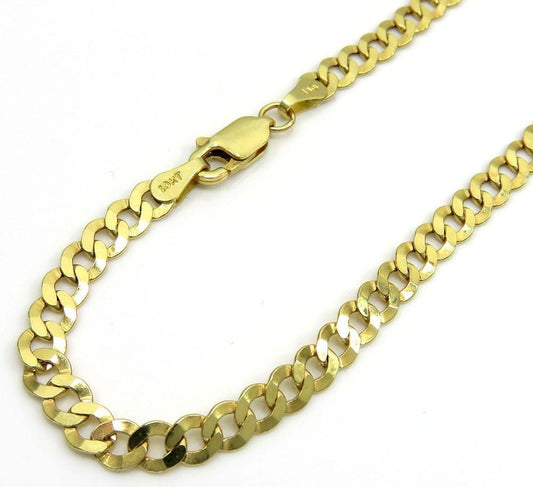 14k Yellow Gold 4MM Solid Rope Chain Diamond Cut Necklace - Jawa