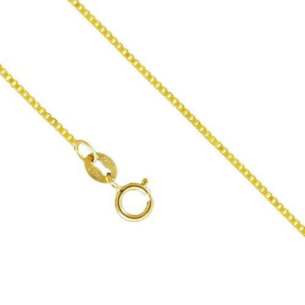 14K Yellow Gold 1.0MM Box Necklace Spring Clasp 16 to 24 Inches, Chain, Jawa Jewelers, Jawa Jewelers