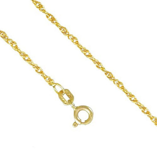 10K Yellow Gold 2.0MM Singapore Necklace Spring Clasp 16 to 24 Inches - Jawa Jewelers