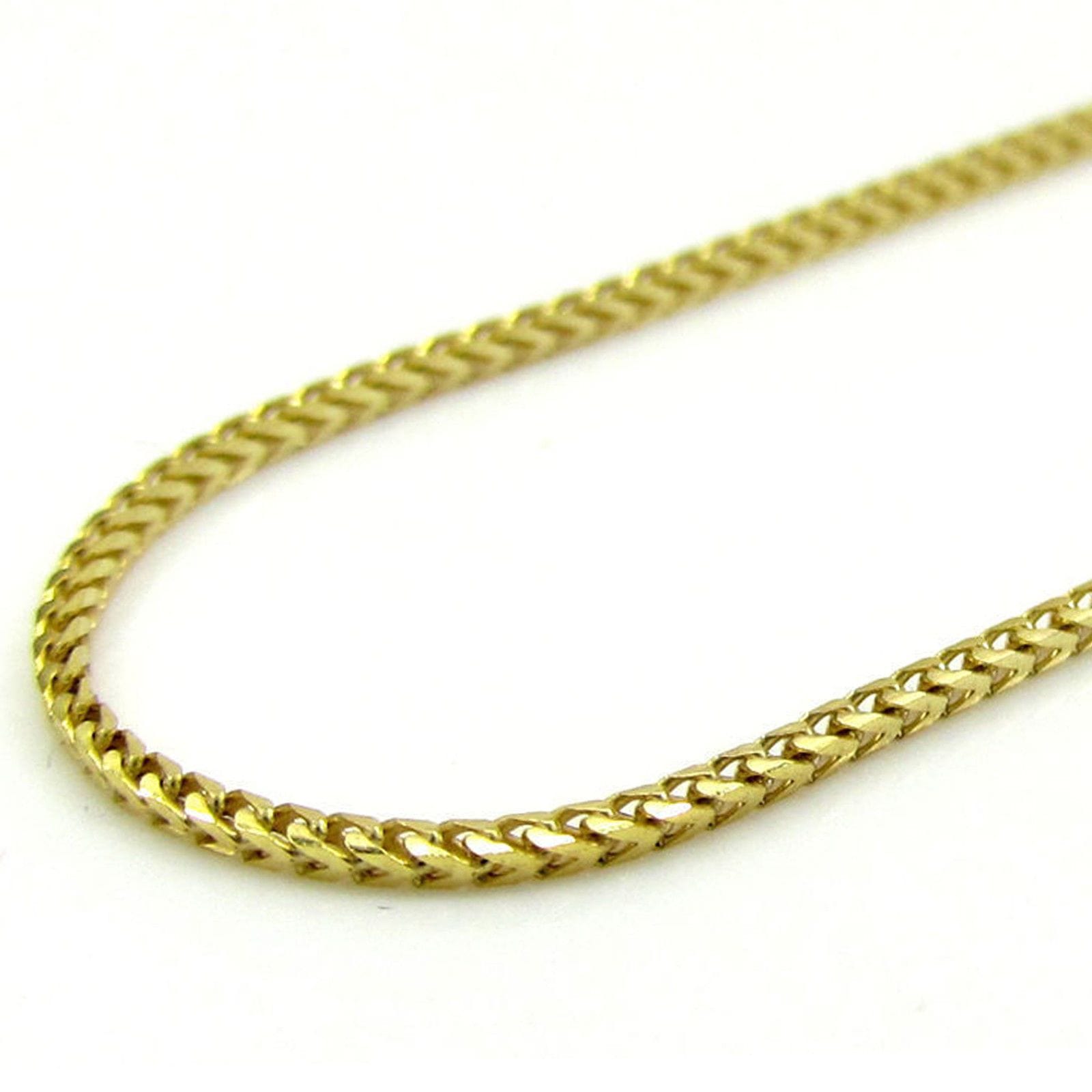 10K Yellow Gold 3MM Pave Hollow Franco Chain