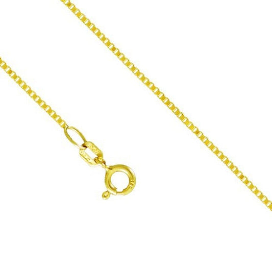 10K Yellow Gold 1.5MM Venetian Box Necklace Link Spring Clasp 16 to 24 Inches - Jawa Jewelers