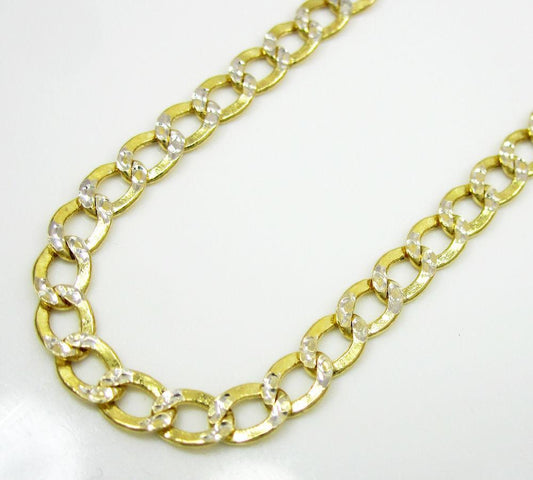 2MM 10K Yellow Gold Hollow Pave Cuban Chain, Chain, Jawa Jewelers, Jawa Jewelers
