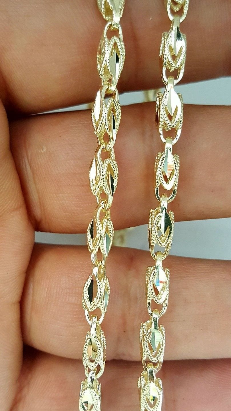 10k gold turkish chain on hand