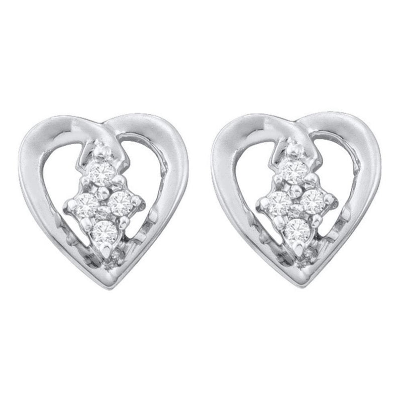 heart shaped diamond cluster earrings