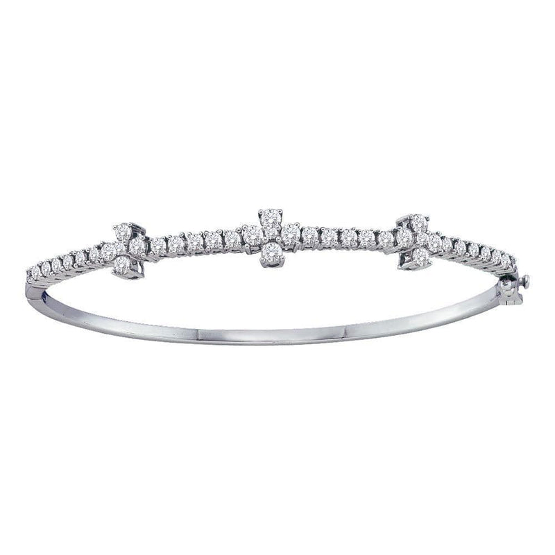 White gold diamond bangle bracelet