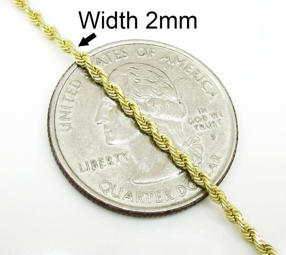 Gold Rope Necklace Chain 10K & 14K - Jawa Jewelers