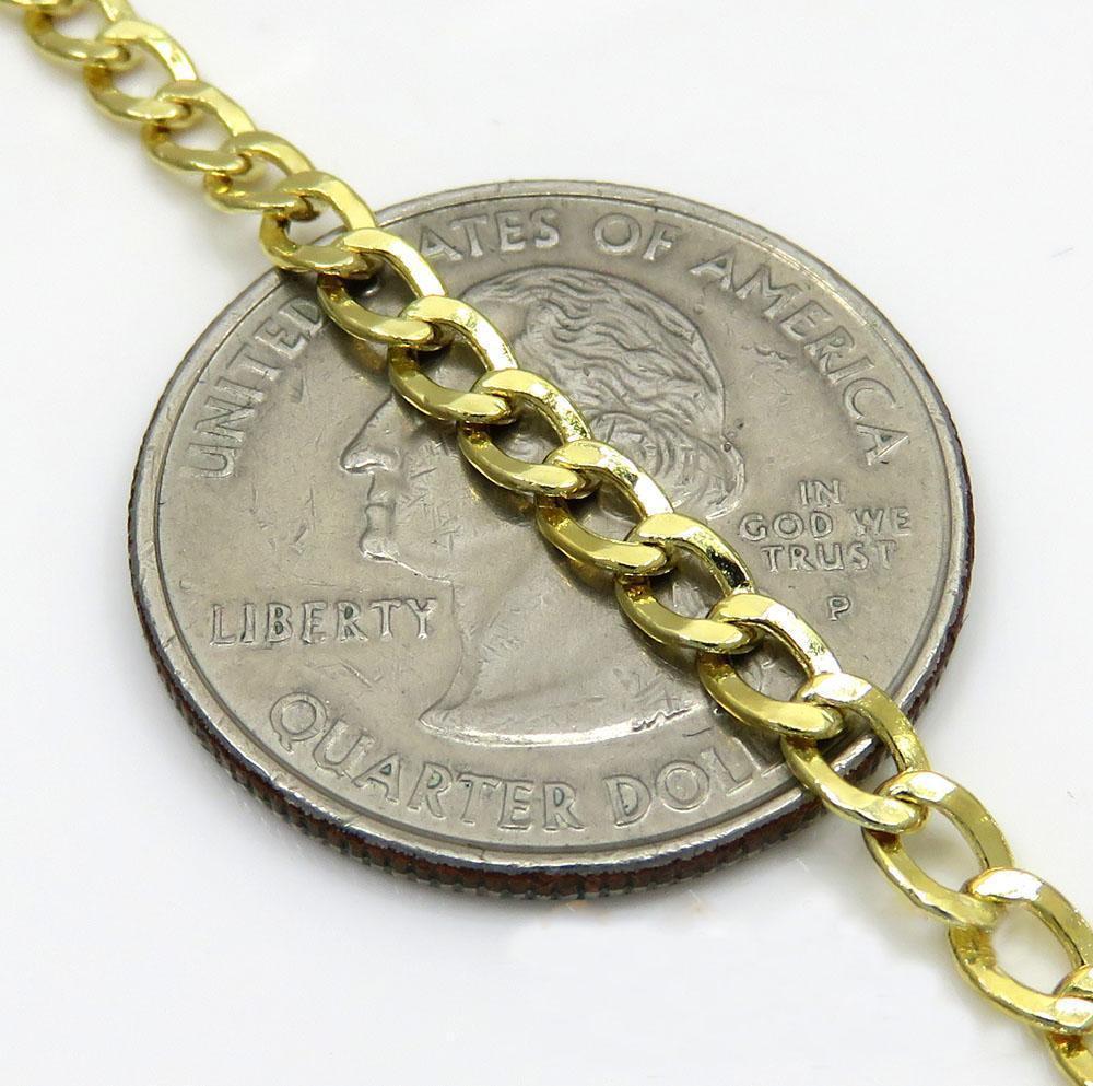 cuban chain link bracelet in 14k gold