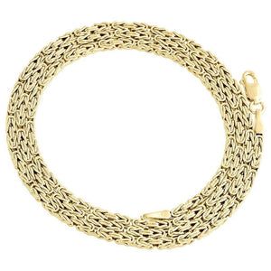 gold pave byzantine chain