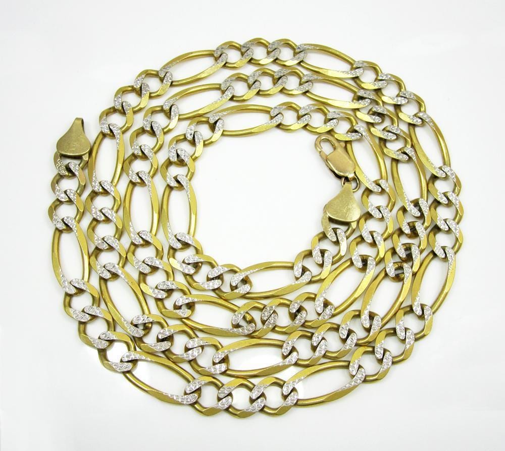 10k yellow gold figaro link chain