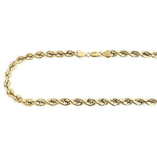 Yellow Gold Rope Chain 5MM Bracelet