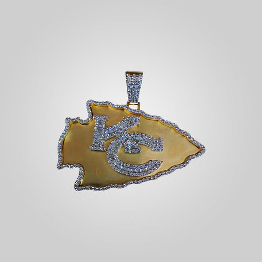 10K Yellow Gold Arrowhead Diamond KC Pendant