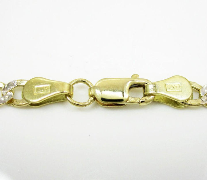 4.5MM 10K Yellow Gold Hollow Pave Cuban Chain, Chain, Jawa Jewelers, Jawa Jewelers