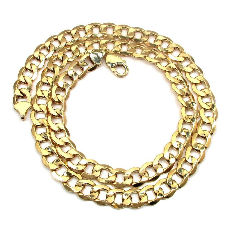 9MM 10K Yellow Gold Hollow Cuban Chain, Chain, Jawa Jewelers, Jawa Jewelers