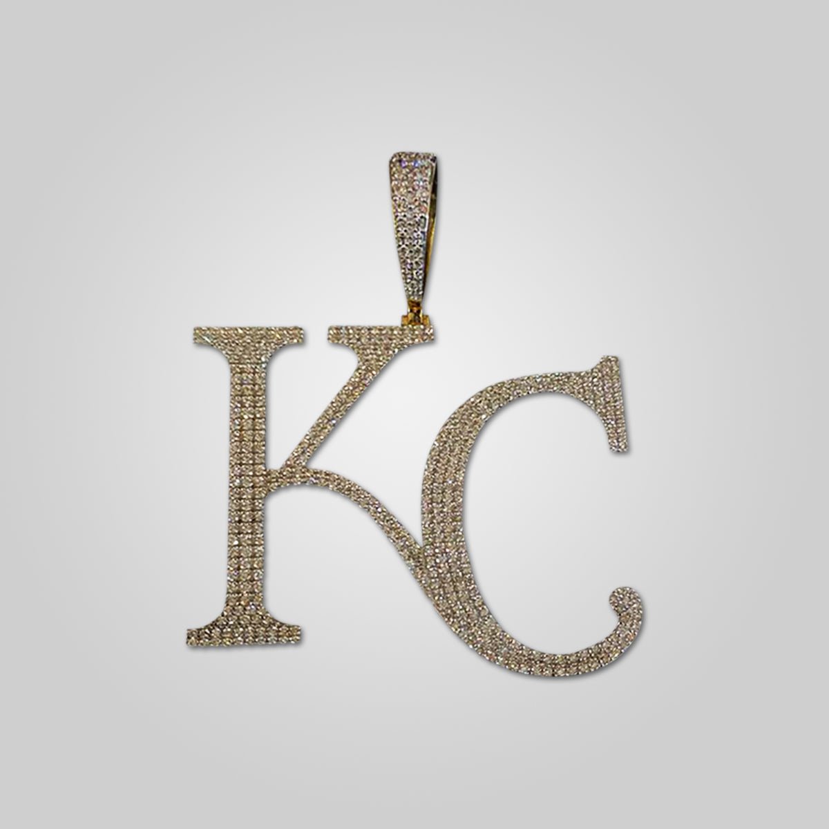 10K Yellow Gold Kansas City KC Diamond Pendant